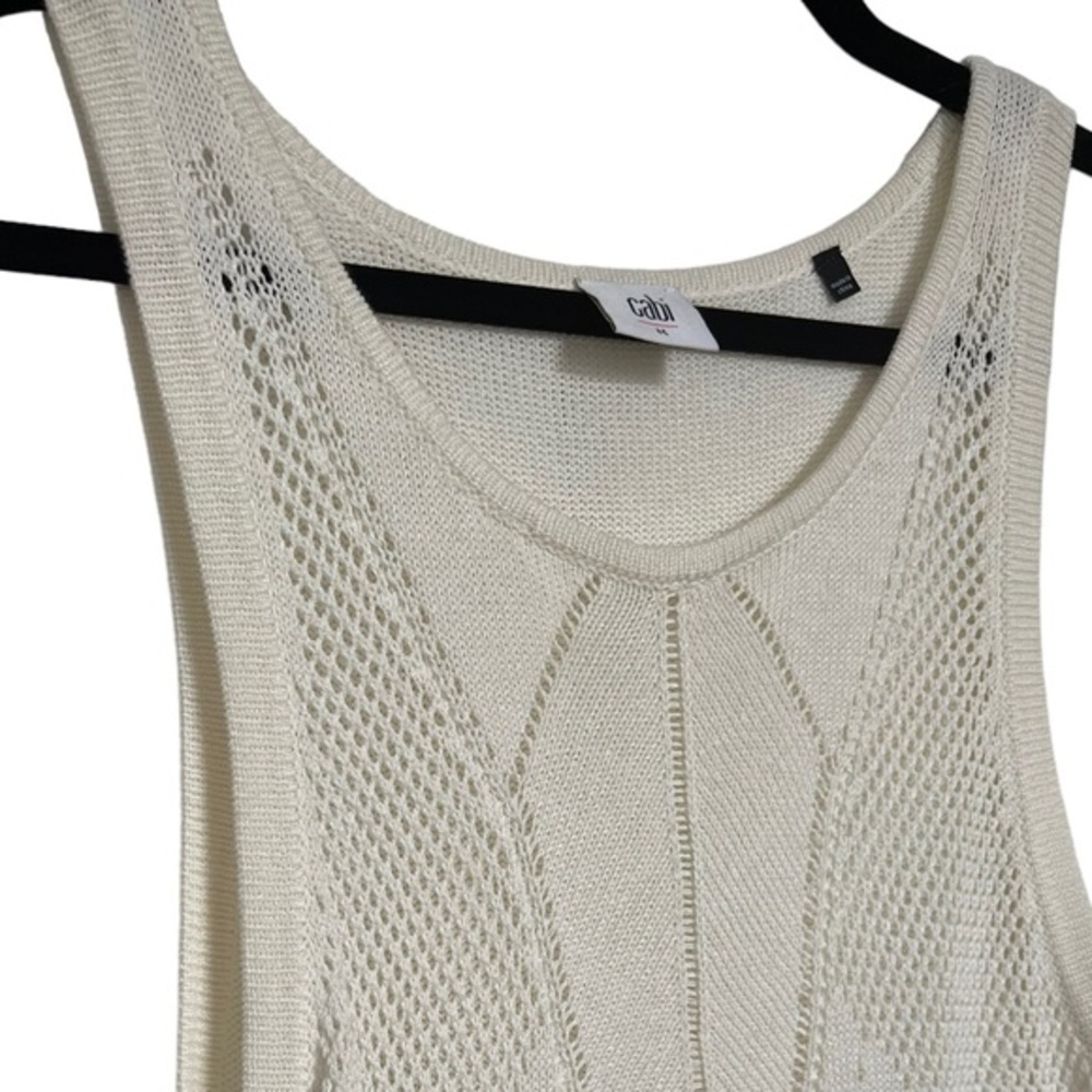 cabi Ivory Tennis Sweater (M) - Picture 5 of 8